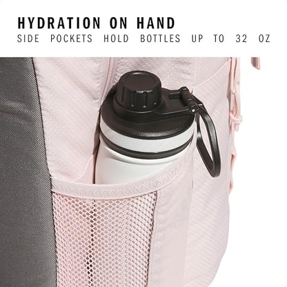 adidas Excel 7 School Backpack for Laptop, Gym and Travel, 34L, Sandy Pink/White/7.5, OSFA - color: Sandy Pink/White/7.5, size: One Size