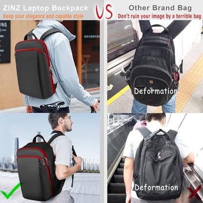 ZINZ Slim and Expandable 15 15.6 16 Inch Laptop Backpack Anti Theft Business Travel Notebook Bag with USB, Multipurpose Large Capacity Daypack for Men & Women,B01RD01 - color: B01rd01