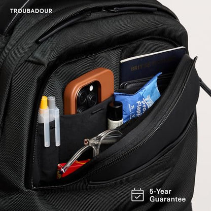 Troubadour Neo Backpack - 22L Lightweight Laptop Backpack - Ergonomic & Water Resistant - Versatile Style for Work and Travel - Charcoal Black - color: Charcoal Black