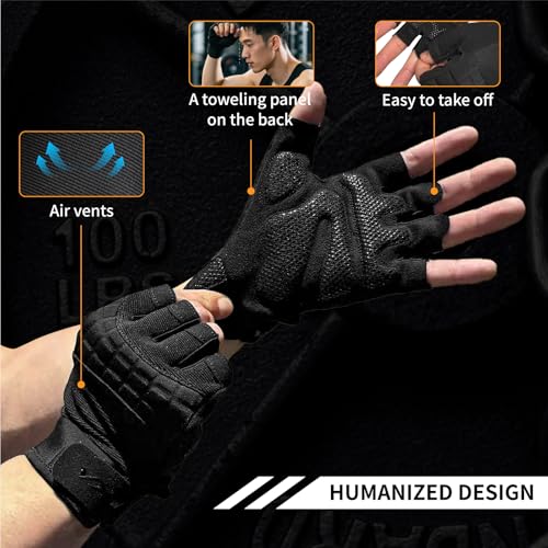 VWX Anti-Slip Gel Palm Workout Gloves for Men and Women - with Sweat-Wicking Fabric for Gym,Weight Lifting, Cycling, Weightlifting, Exercise, Climbing - size: X-Large
