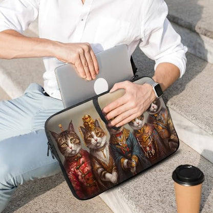 14 15 15.4 15.6 inch Laptop Handle Bag Computer Bag, Pouch Holder Notebook Sleeve Cover Soft Case Compatible for Dell,Lenovo,Toshiba HP, Asus Notebook-Handsome Cat - color: Handsome Cat