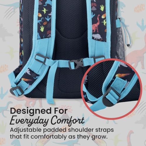 Bentgo Kids 2-in-1 Backpack & Insulated Lunch Bag - Durable 16” Backpack & Lunch Container in Unique Prints for School & Travel - Water Resistant, Padded & Large Compartments (Dinosaur) - color: Dinosaur