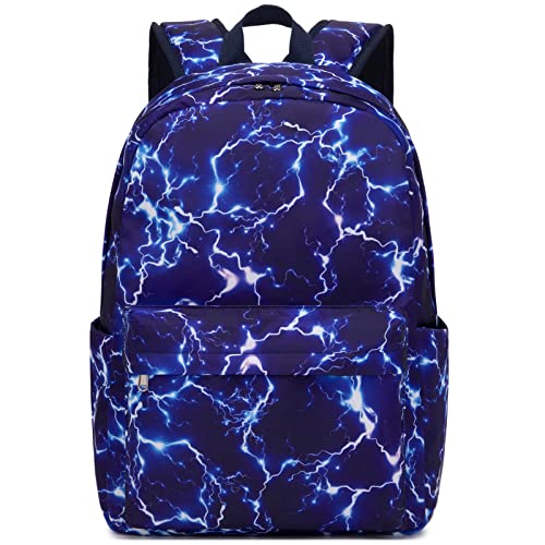 Meisohua Boys Backpack for Elementary School Backpack for Boys Girls School Bookbag for Middle School Bags Lightning Backpack for Kids - color: Electric Blue