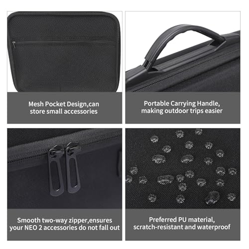 Carrying Case for DJI NEO 2 with Goggles N3, RC Motion 3 Controller, Battery Charger Hub, Porable Travel Storage Bag for DJI NEO 2 Batteries Accessories - size: Large