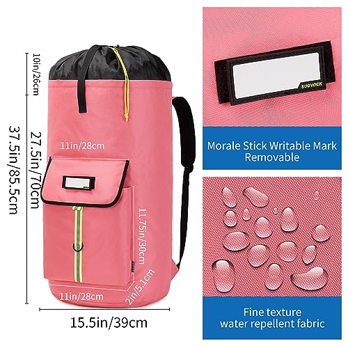 laundry bag backpack,extra-large heavy duty laundry bags,laundry backpack for college students,drawstring closure (bright red Laundry Backpack) - color: Bright Red Laundry Backpack