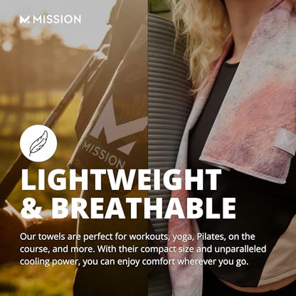 MISSION Max Plus Cooling Towel- Soft, Durable Microfiber - Cools Up to 3 Hours - UPF 50 Sun Protection - Machine Washable - color: Charcoal