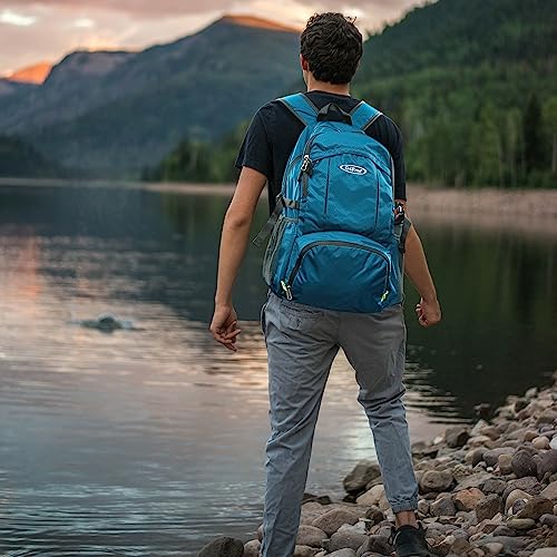 G4Free 40L Lightweight Packable Hiking Backpack, Waterproof Travel Daypack - color: Blue