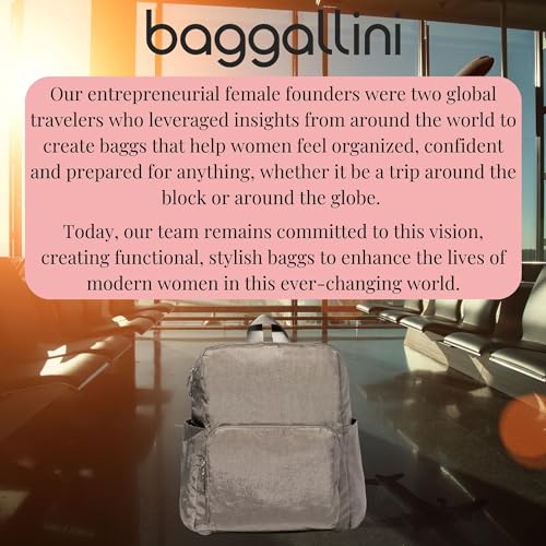 Baggallini Women's Carryall Packable Backpack, Sterling Shimmer - color: Sterling Shimmer