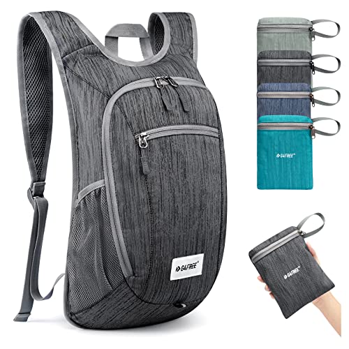G4Free 10L/15L Hiking Backpack Lightweight Packable Hiking Daypack Small Travel Outdoor Foldable Shoulder Bag - color: Black, size: 15L