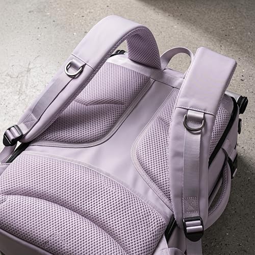 Travel BackpackWaterResistant Large LaptopBackpack with Shoe CompartmentMulti-Pocket Carry On Backpack for Business Work Trip - color: Purple