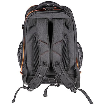 Klein Tools 62805BPTECH 28-Pocket Laptop Backpack Tool Bag, Tradesman Pro Extra-Large Tech Tool Backpack with Molded Bottom, Charging Port