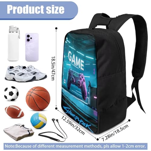 Basketball Backpack With Separate Ball Compartment And Shoes Fit Basketball Volleyball Football - color: Cyberpunk Game