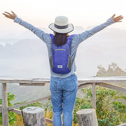 G4Free 10L/15L Hiking Backpack Lightweight Packable Hiking Daypack Small Travel Outdoor Foldable Shoulder Bag - color: Blue, size: 10L