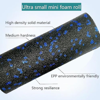 Extra Mini Foam Roller - High Density Massage Roller, Extra Small Yoga Roller for Physical Therapy, Myofascial Release, Deep Tissue & Muscle Recovery of Arms and Legs - color: Blue