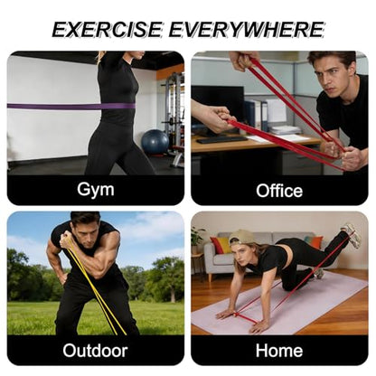 Garvee Pull Up Assistance Bands, 4/5-Pack Resistance Bands Set, Natural Latex Exercise Bands for Strength Training, Stretching, Physical Therapy, Home Gym for Women Men - color: Regular 15-125 lbs