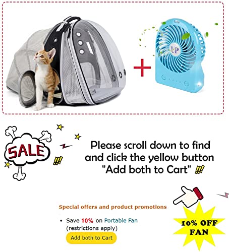 Dual Expandable Cat Backpack Carrier, Fit up to 20 lbs, Expandable Pet Carrier Backpack for Large Fat Cat and Small Puppy - color: Black