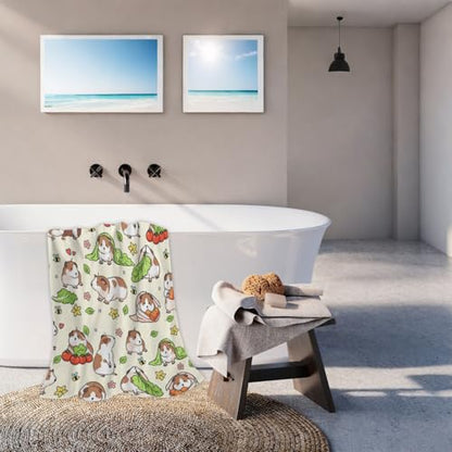 Cute Guinea Pig Beach Towel, Quick Dry Sand Free Absorbent Bath Towel for Guinea Pig Lover Gift, Microfiber Lightweight Towel Pool Travel Camping Gym Swim 30x60 Inch/ 77X153cm - color: Guinea Pig