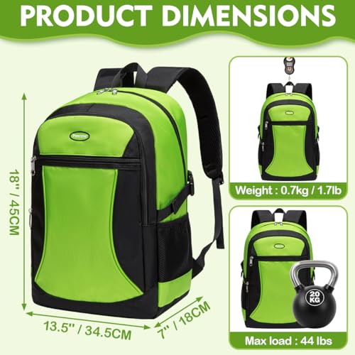 Boys School Backpack for Kids Teen Elementary Middle High Grade School Senior Year Youth Teenage Girls Child Bookbag Big Boy Tween College Student Schoolbag with Laptop 18" - color: Green