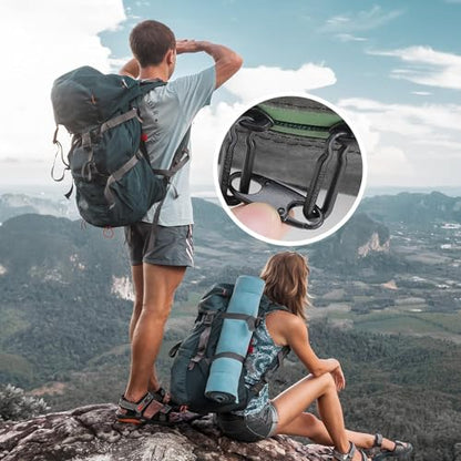 Zipper Clips Anti Theft, Double Opening Small S Carabiner, Zipper Pull Replacement, for Backpack Purse Luggage Suitcase - color: Black + Gray