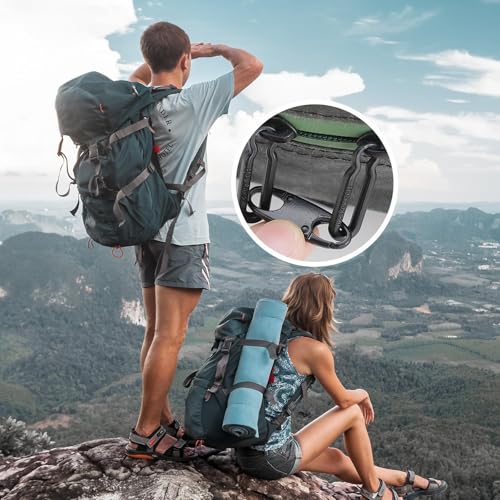 Zipper Clips Anti Theft, Double Opening Small S Carabiner, Zipper Pull Replacement, for Backpack Purse Luggage Suitcase - color: Silver + Gray + Black