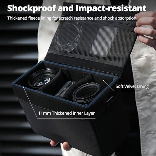 AMBITFUL D1 Cube Camera Insert Padded Organizer with Divider Black 5.2L - color: Black, size: M (5.2L)