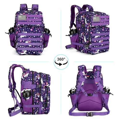 Lovelinks21 45L Tactical Assault Backpack 3 day assault pack with Molle Waterproof backpack Rucksack for Tactical Backpacks (Star Pony) - color: Star Pony