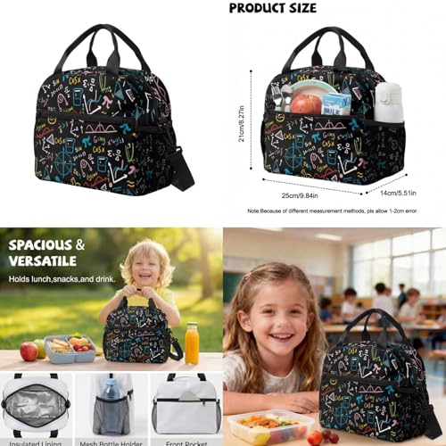 Math Backpack for Boys Kids School Backpacks with Lunch Box Water Bottle Holder and Pencil Case 4 in 1 Kindergarten Backpack for Boys School Bags with Adjustable Straps 17 Inch - color: Math