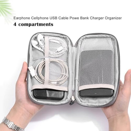 Organizer Bag Case Electronic Devices Travel Pouch Cable USB Charger Accessories Cellphone SD Power Bank Earphone - color: Signle Layer-Pink