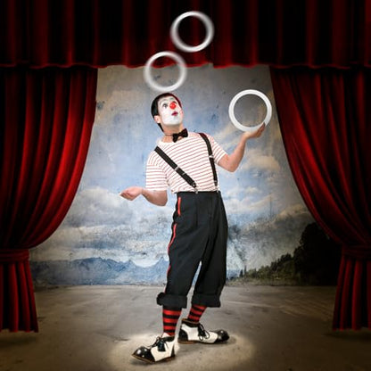 4pcs Juggling Rings: 13'' Juggling Rings for Outdoor Activities Circus Props and Tossing Games - Plastic Throwing Hoop for Beginners & Professionals - color: White