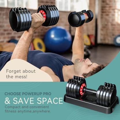 Adjustable Dumbbell Set of 2, 110lbs/50lbs Free Weights Dumbbell Set, 5-in-1/10-in-1 Quick-Lock Hand Weights, 25lbs/55lbs Pair with Anti-Slip Texture Handle, Weight Set For Home Gym Suit both Men and Women - color: Red 55LB Set of 2（Round）5 in 1