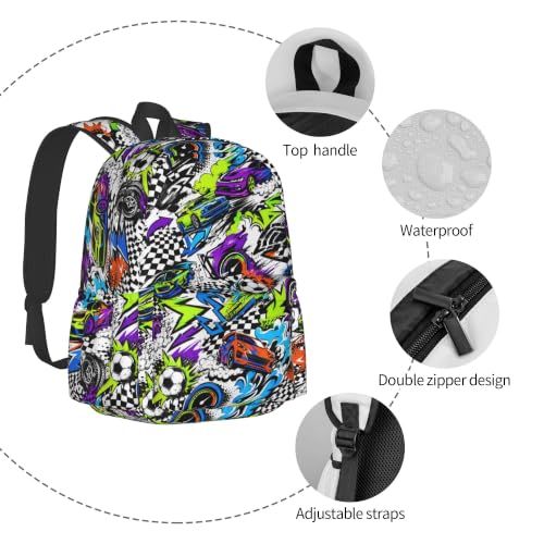 Abstract Cool Graffiti Novelty Pattern Backpack School Bag Lightweight Bookbag Casual Daypack for Girls Boys Kids Women Men Travel Laptop 16 Inch - color: Graffiti