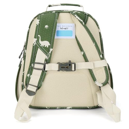 mibasies Toddler Backpacks for Boys 2-4: Little Kid Backpack for Preschool Prek Daycare - Dinosaur Green - color: Dinosaur Green, style: Toddler-12"h(not Fit Folder)