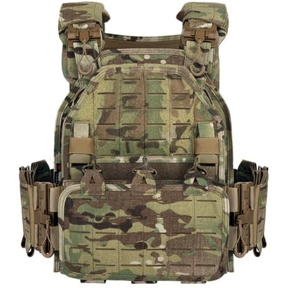 YAY YAKEDA Quick Release Tactical Laser-Cutting Vest Multicam Lightweight Vest - color: Mc