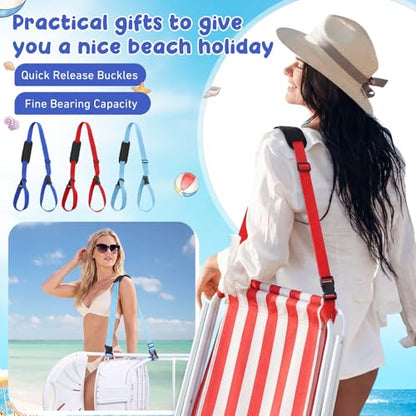 Sanwuta Adjustable Chair Carry Strap, Red,Royal Blue,Light Blue - color: Red,royal Blue,light Blue
