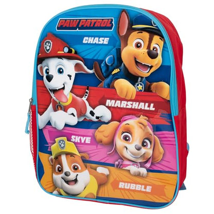 AI ACCESSORY INNOVATIONS Paw Patrol Kids Backpack, Girls & Boys 15" School Book Bag Featuring Chase, Marshall, Skye, and Rubble, Red - color: Paw Patrol