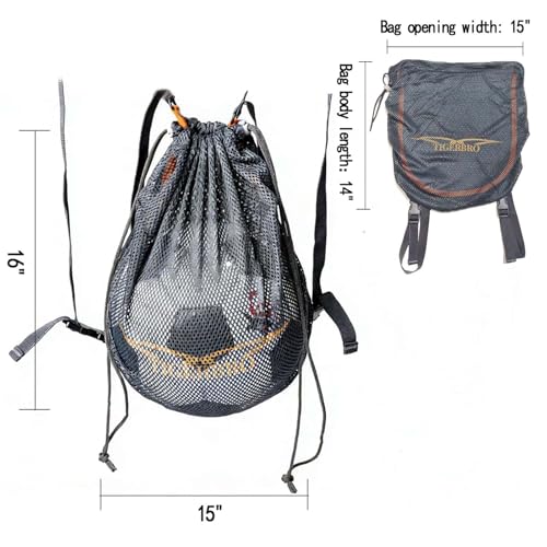 Basketball Bag with mesh Drawstring for Storage, Breathable for Sports use, Suitable for Volleyball, Football, Rugby, Swimming Bags, Double-Shoulder Strap, Cross-Body Strap