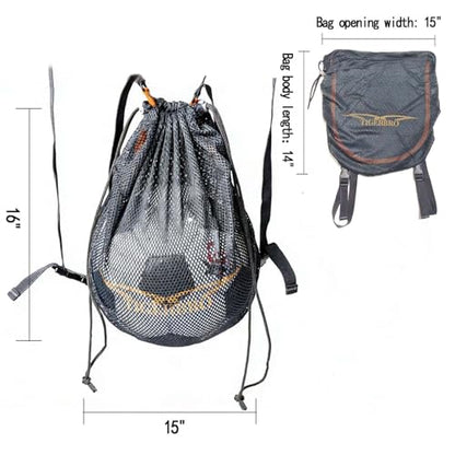 Basketball Bag with mesh Drawstring for Storage, Breathable for Sports use, Suitable for Volleyball, Football, Rugby, Swimming Bags, Double-Shoulder Strap, Cross-Body Strap