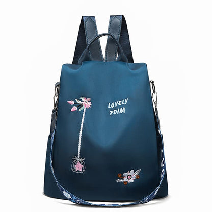 Women's Crossbody Backpack, Embroidered Handbag 2 Ways Convertible Shoulder Bags Retro Multifunctional Hand-held Backpack - color: Color 10