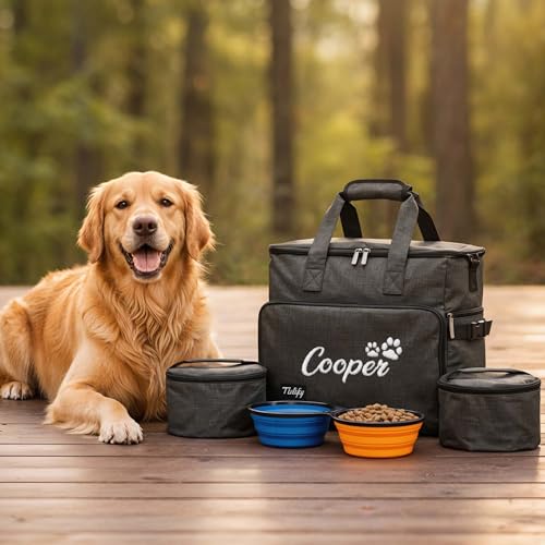 Customized Dog Travel Bag - You Name It and We Make It, Your Own Personalized Pet Travel Bag, Make It Special for You and Your Pet. (Dark Grey) - color: Personalized Charcoal