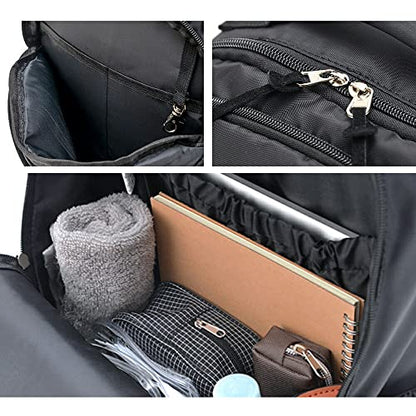 Rename Nylon Double Zip Backpack, Backpack, Men's, Simple, Black - color: Black