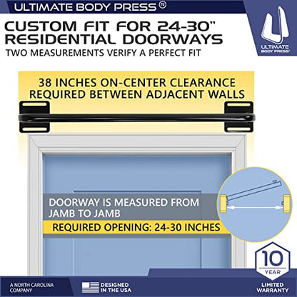 Ultimate Body Press Wall Mounted Doorway Pull Up Bar - style: Classic Straight Bar