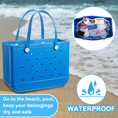 Mity Rain Clear Bag Organizer - Waterproof Tote Bag Dividers for X Large Bags, Suitable for BOGG BAG W/10 Buttons White
