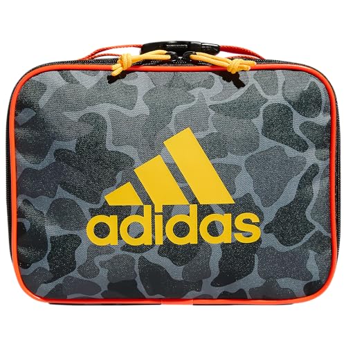 adidas Foundation Insulated Lunch Bag for men and women - color: Nomad Camo Grey/Solar Gold/Solar Red