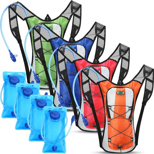 Chunful Hydration Backpack with 2L Water Bladder, Lightweight Hydration Pack Outdoor Water Backpack for Men Women Running Cycling Biking Climbing - color: Brightcolor