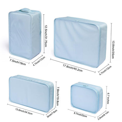 JJ POWER Travel Packing Cubes, Luggage Organizers with Shoe Bag - color: Blue