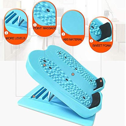 Calf Stretcher Slant Board, Achilles Tendon Stretcher, Adjustable Incline Boards Slant Board Positions Foot Stretch Wedge Board for Hamstring Achilles Leg Muscle Exercise,Blue - color: Blue