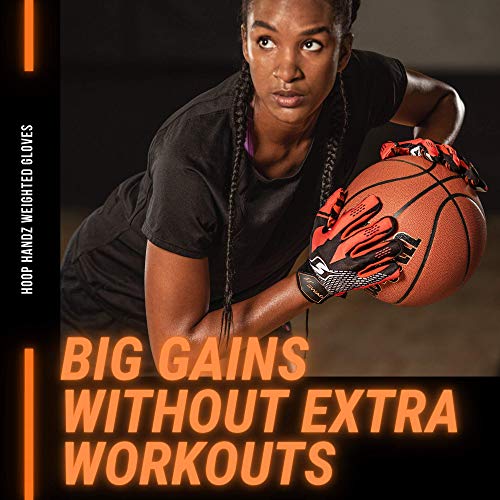 HOOPSKING Hoop Handz Basketball Weighted Training Gloves (Anti-Grip), Over 3 lbs. Per Pair, More Powerful Dribbling - size: Adult Extra-Large