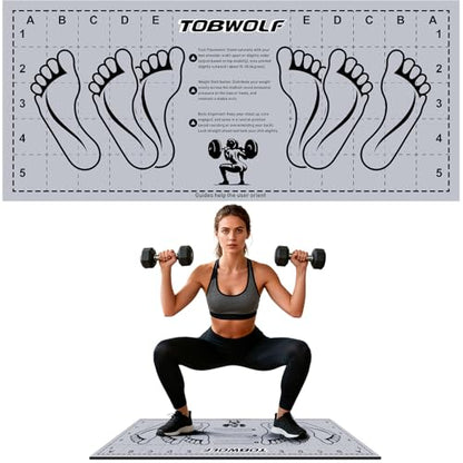 31.5'' X 13.8'' Non-Slip Squat Mat with Foot Position, Pro-Grade Exercise Mat Great for Squats, Leg and Lunges, Improving Muscle Activation, Versatility and Safety, Ideal for Home Fitness Enthusiasts - color: Grey