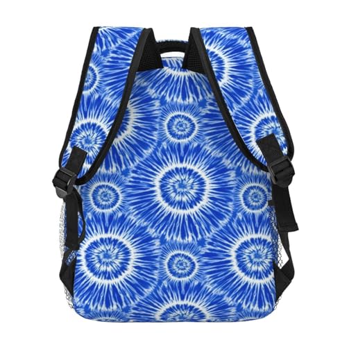 Multi Purpose Gym Backpack Blue Tie Dye, Casual Daypack with Inner Pocket and Mesh Side Pockets for Sports and Weekend Trips - color: Pattern (238)