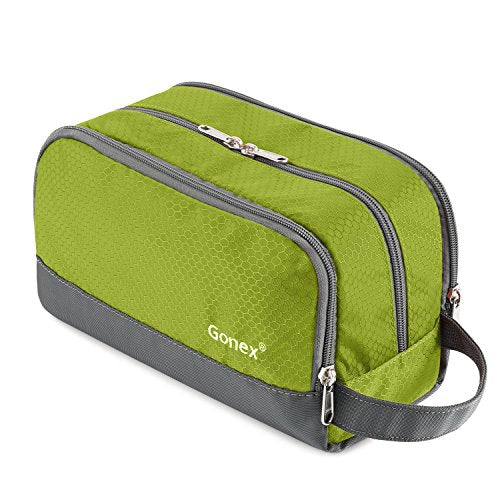 Gonex Travel Toiletry Bag Nylon, Shaving Bag Toiletry Organizer Green - color: Green